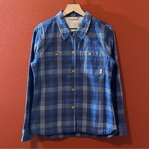 Stio Women’s Hutkeeper Mid Weight Button Up Organic Cotton Flannel Shacket